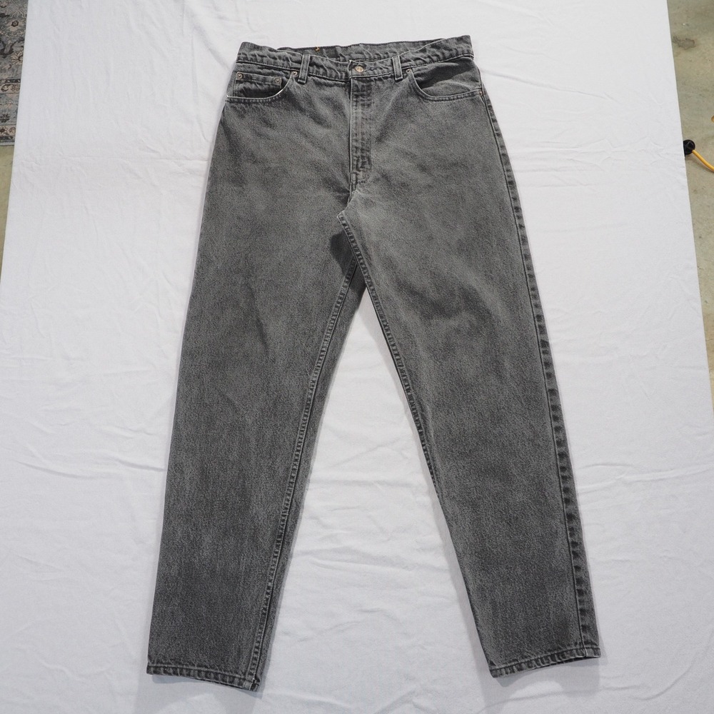 Vintage Levis 550 Jeans Men 36x32 Black Denim Pants USA Made Relaxed 90s Grunge